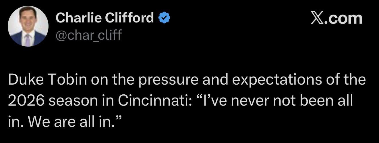 Duke Tobin from the combine - “I've never not been all in. We are all in.”