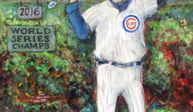 Here’s a painting of Joe Maddon my grandma made back during the 2016 season. (Website linked below.)