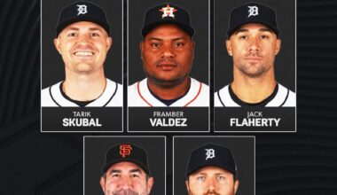 Projected Detroit Tigers rotation going into 2026 after signing Justin Verlander on a one year deal, pretty strong!