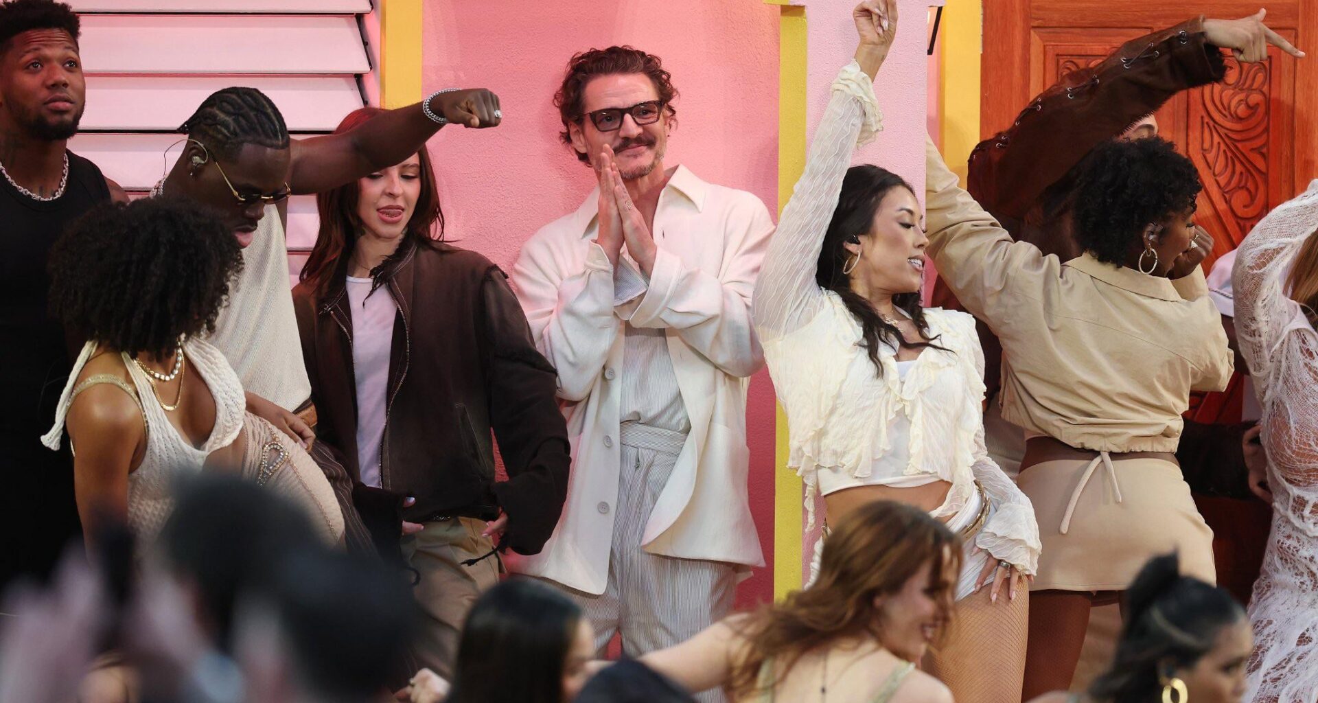 Acuna on stage at Super Bowl halftime