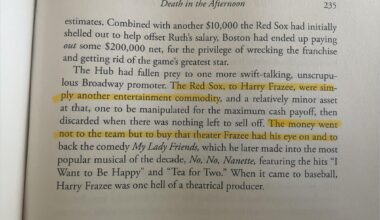 This paragraph on the sale of Babe Ruth stood out to me. Time is a flat circle, etc.