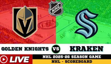🔴LIVE : Seattle Kraken Vs Vegas Golden Knights | NHL 2026 | NHL Live SCOREBOARD