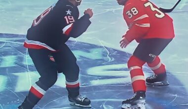 Team USA introduction by Samuel L. Jackson had one shot of men’s hockey and this what they chose…