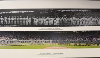 Snapped a picture of Red Sox celebration of 100th anniversary of Fenway