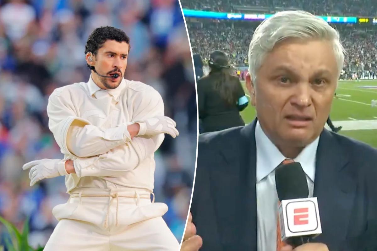 ESPN's John Sutcliffe in tears on air after Bad Bunny's Super Bowl halftime show