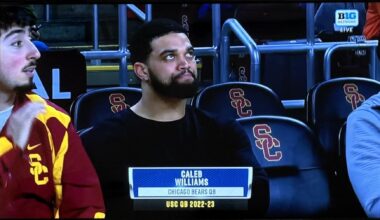 Caleb at USC-Illinois basketball tonight
