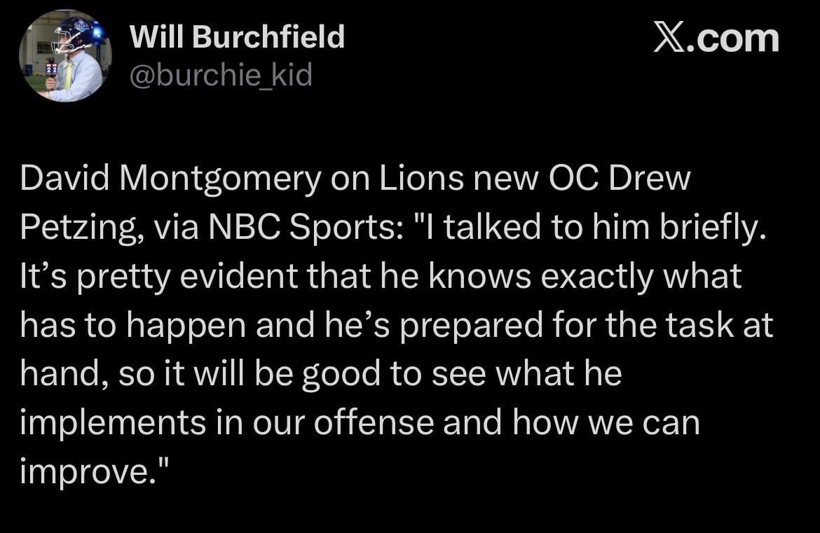 David Montgomery on Drew Petzing