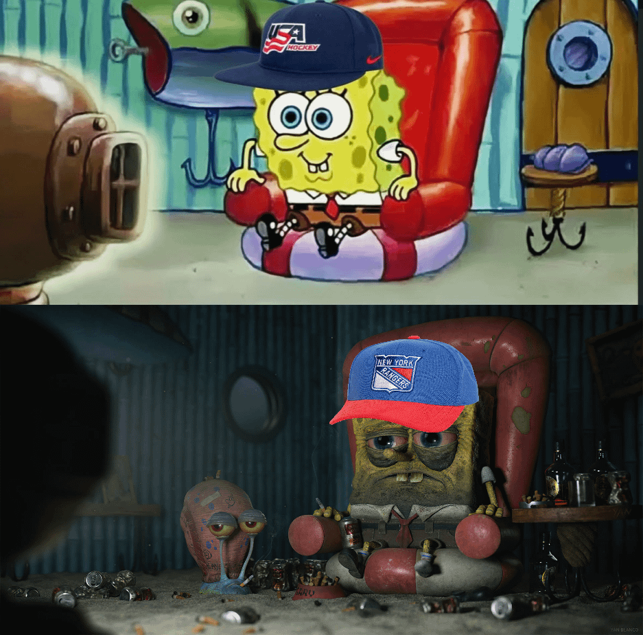 going back to the rangers after 2 weeks of enjoying watching hockey be like