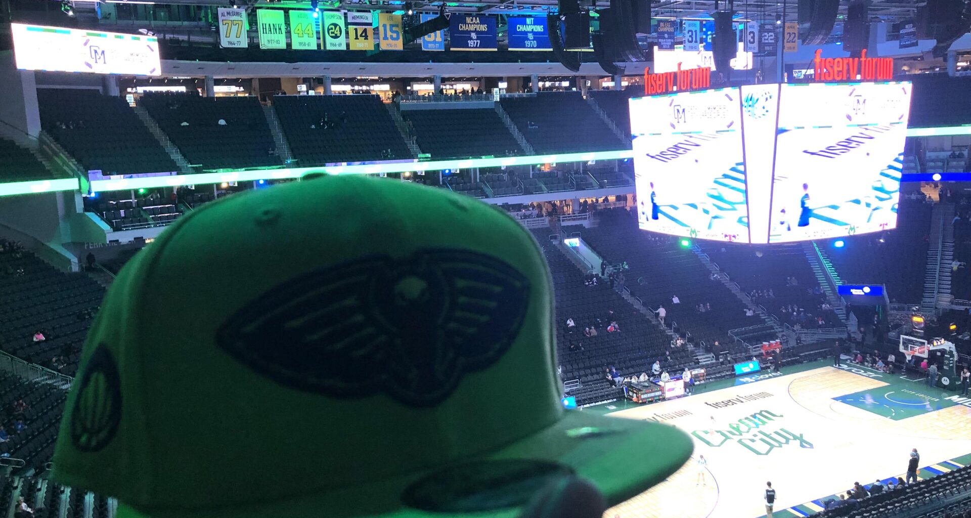 Cheering on my Pels in person in the Cream City