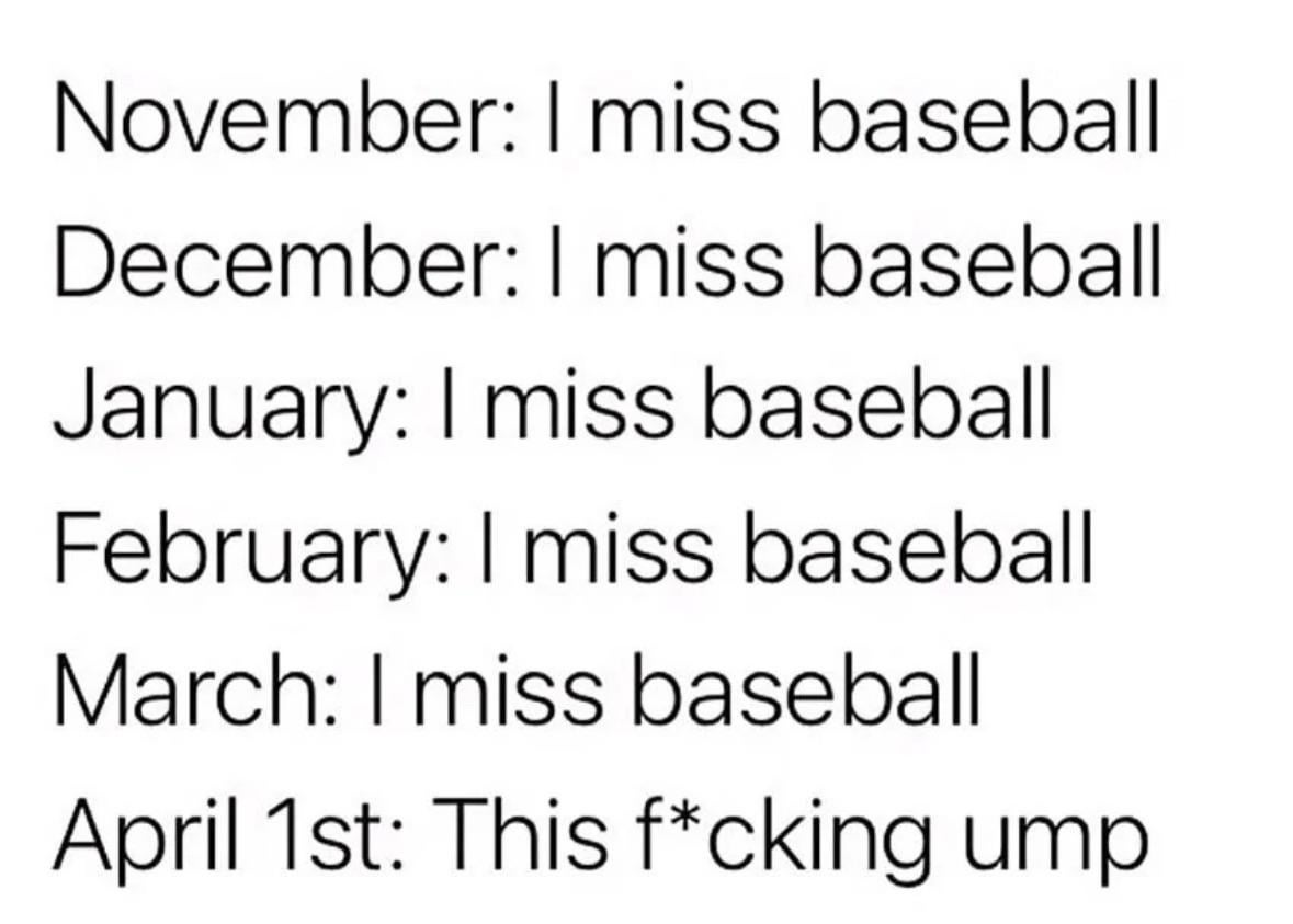 Im Currently Missing Baseball.
