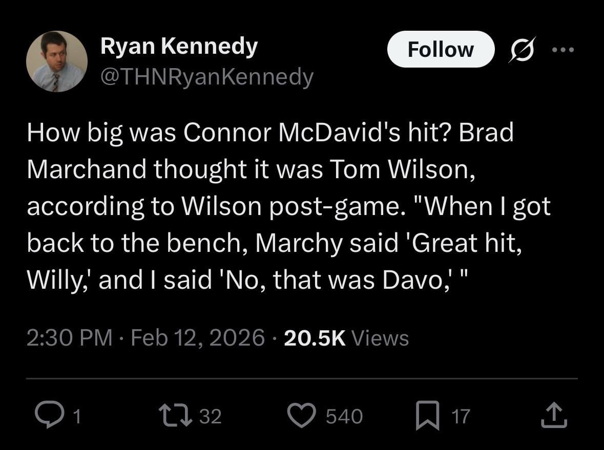 Tom giving credit where credit is due