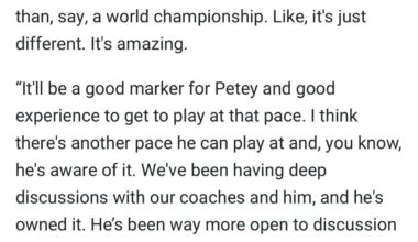 Foote still questions Petey's pace while Karlsson calls him a quiet leader