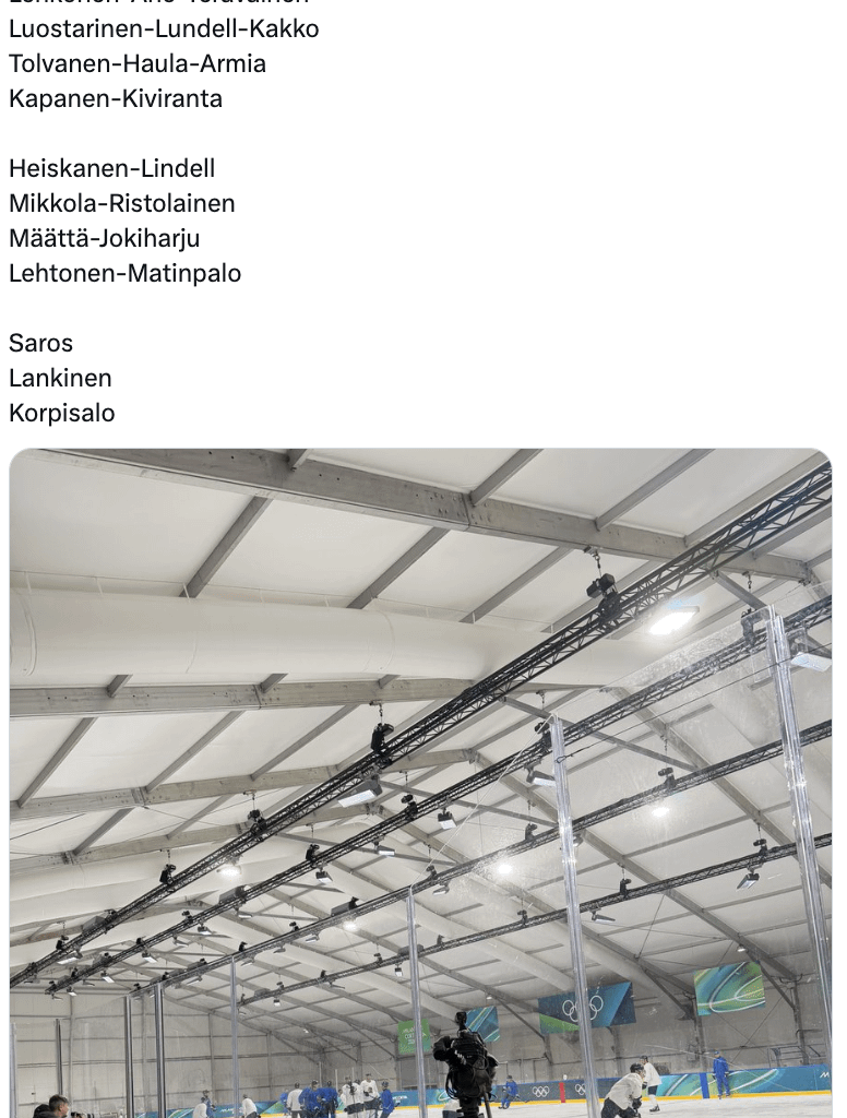 Kakkos playing third line minutes with Tolvanen on the fourth