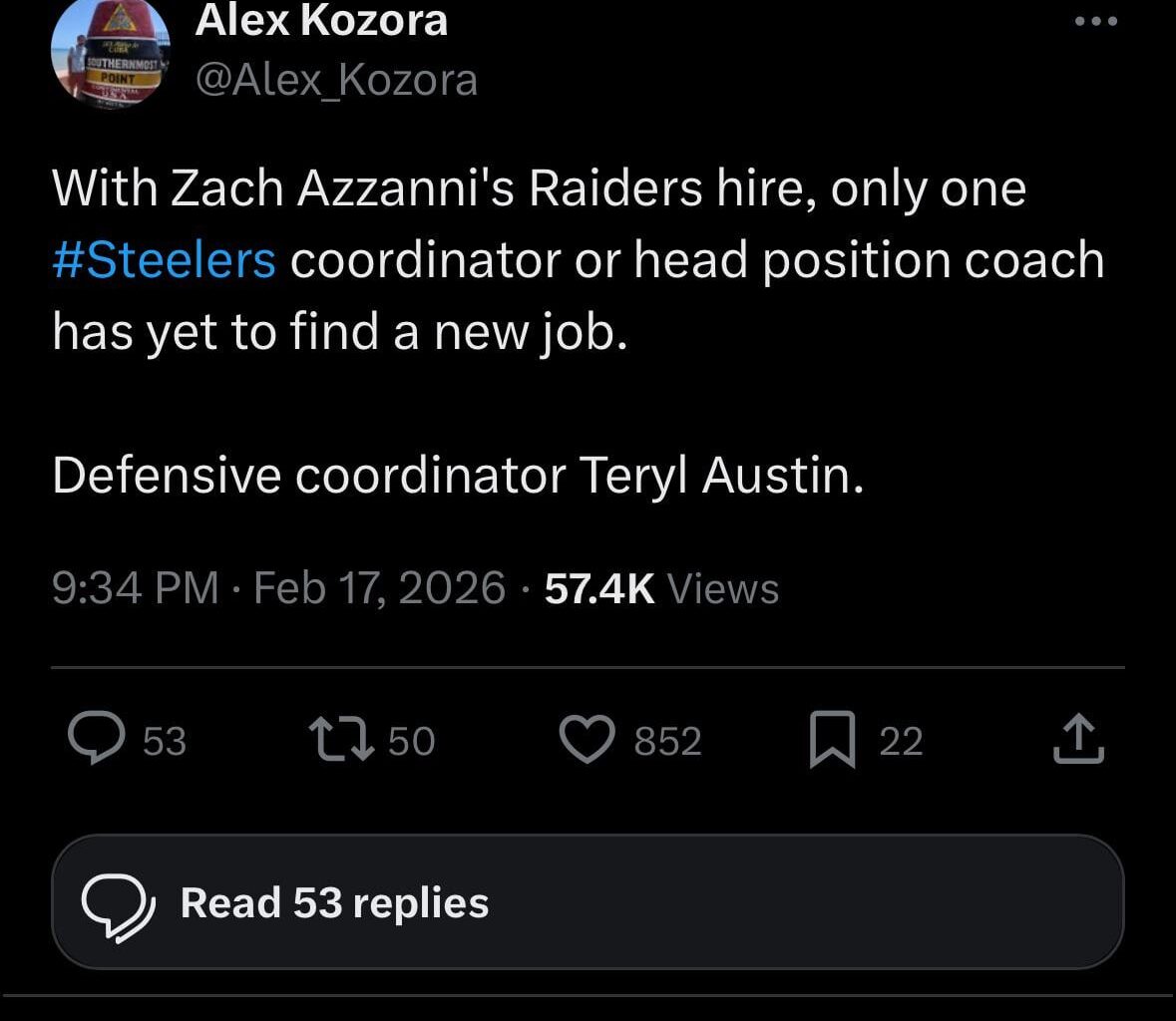 Teryl Austin is the lone former Steelers coach under without a job