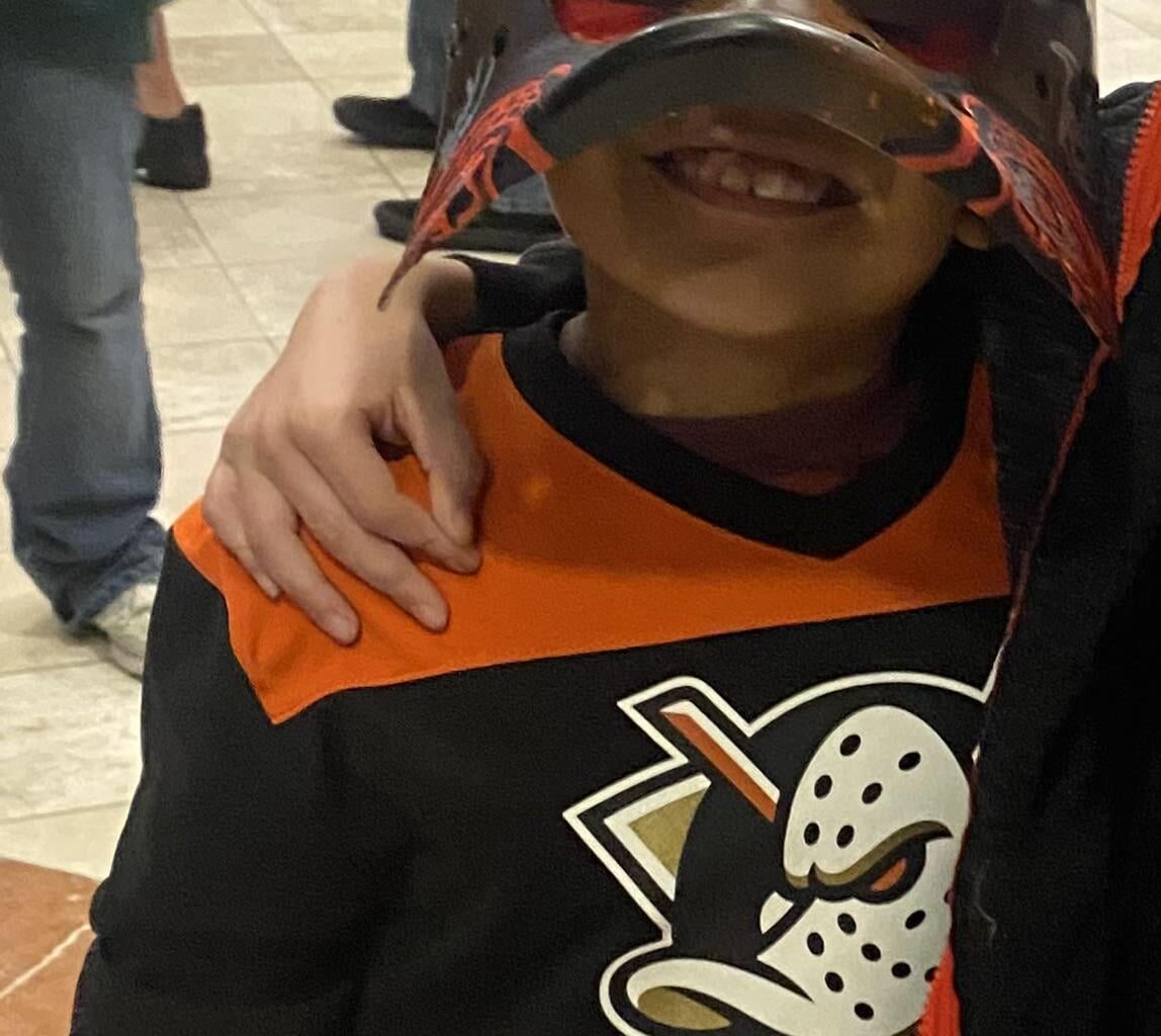 Bieksa threw my nephew the 1st star mask