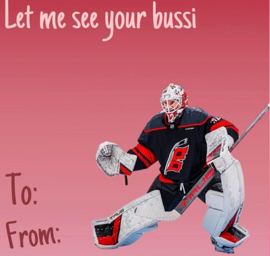 Canes-themed valentines cards