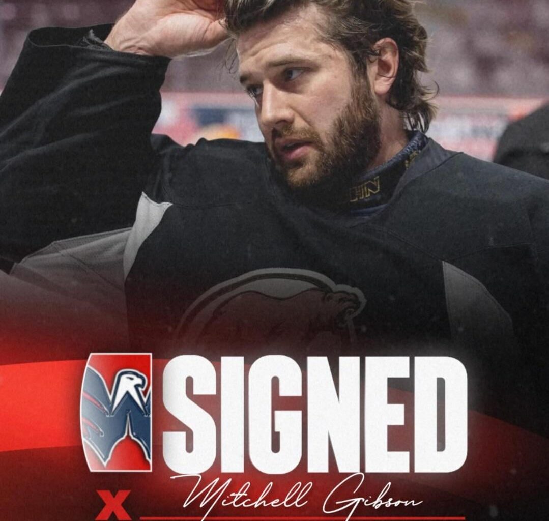 The Washington Capitals have signed goaltender Mitch Gibson to a two-year, two-way contract