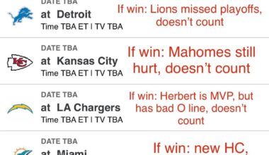 Next season’s schedule