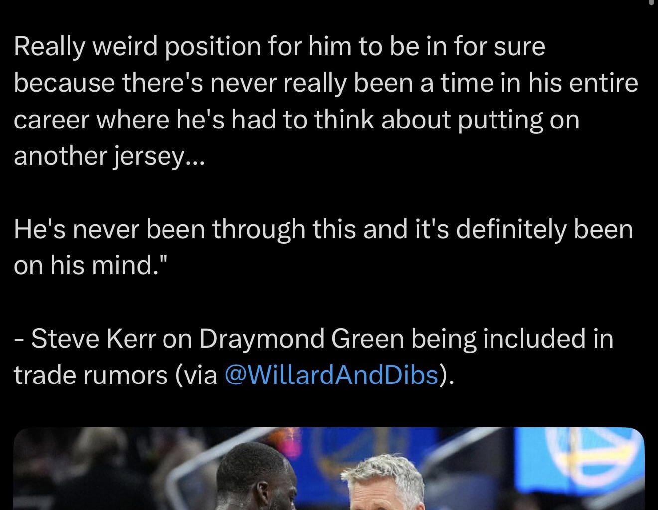 Coach Kerr on Draymond trade rumors