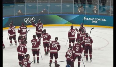 Vilmanis and McAvoy after the game