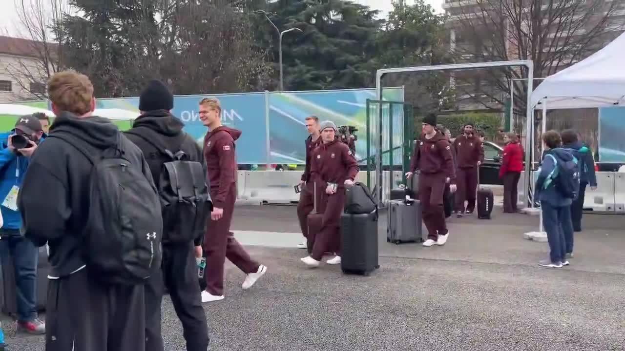 Macklin has arrived in the Olympic village.