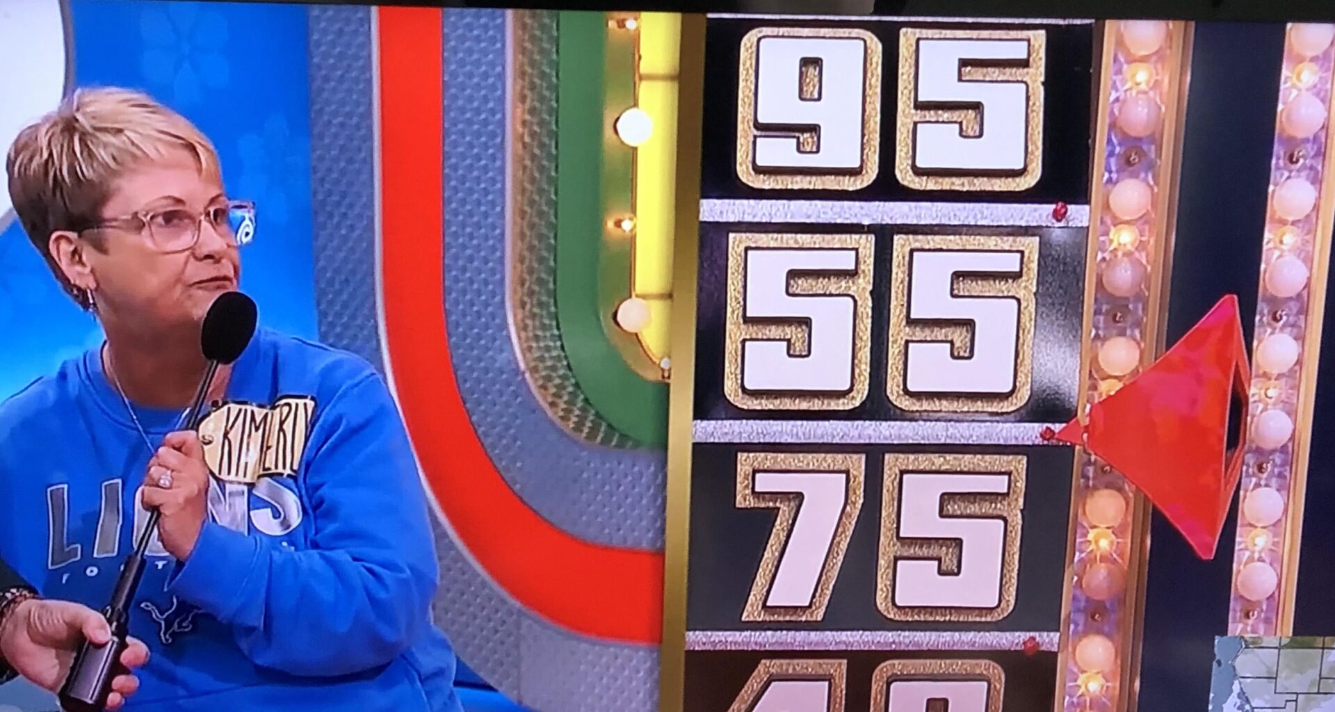 Lady repping the Lions on The Price is Right today.