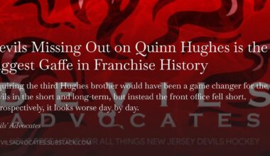 [Gambatese] Devils Missing Out on Quinn Hughes is the Biggest Gaffe in Franchise History