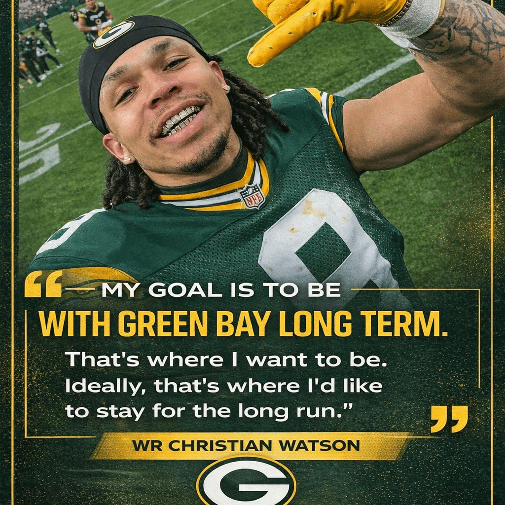 Christian Watson ain't goin' nowhere 🤘