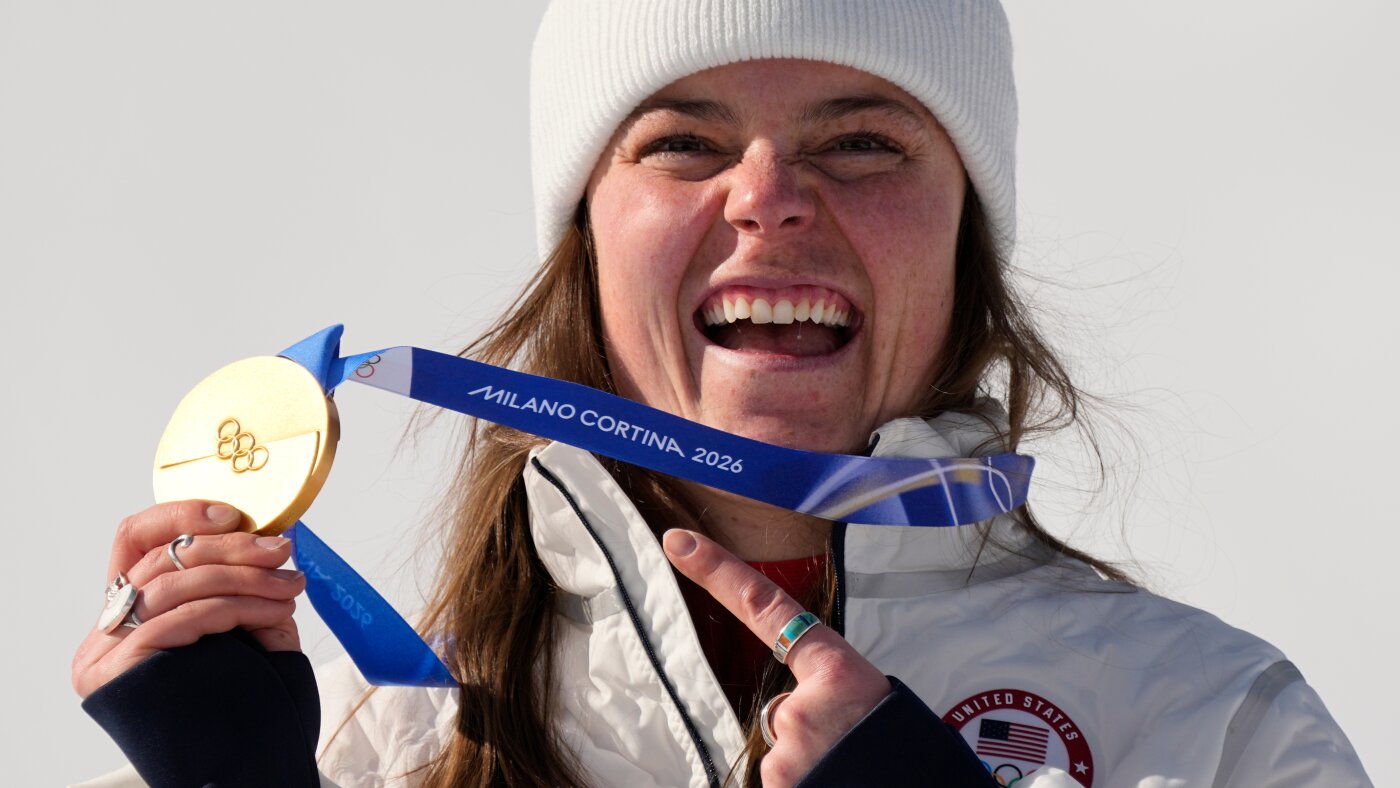 Breezy Johnson's downhill gold is America's first medal of 2026 Winter Olympics : NPR