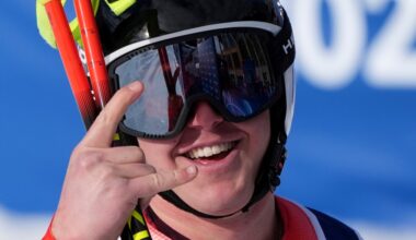 Swiss skier Franjo von Allmen wins first gold of Milan Cortina Olympics