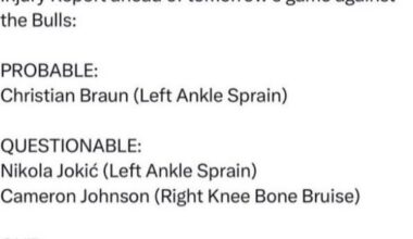 Injury report ahead of tomorrow’s game