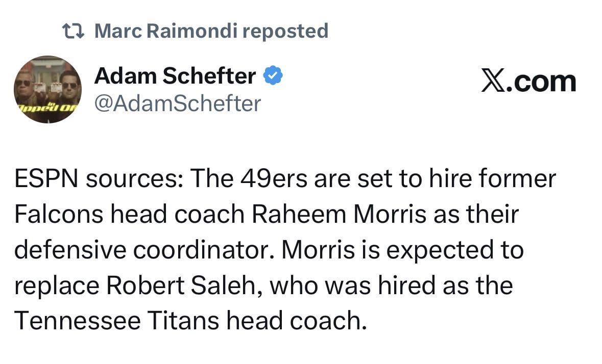 49ers hire Raheem Morris as DC