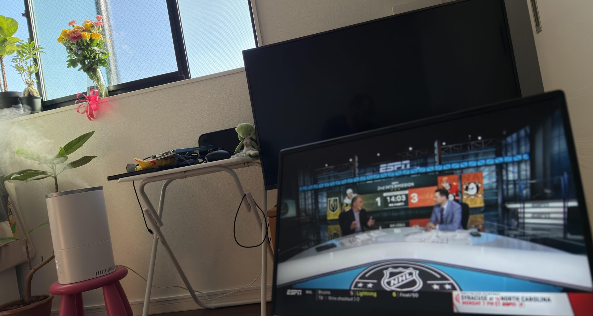 I may be the only one in Japan watching the Anaheim Ducks vs Golden Knights game. It’s 1:25pm right now while in OC it’s night time.