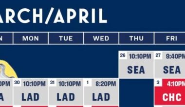 The start of the schedule