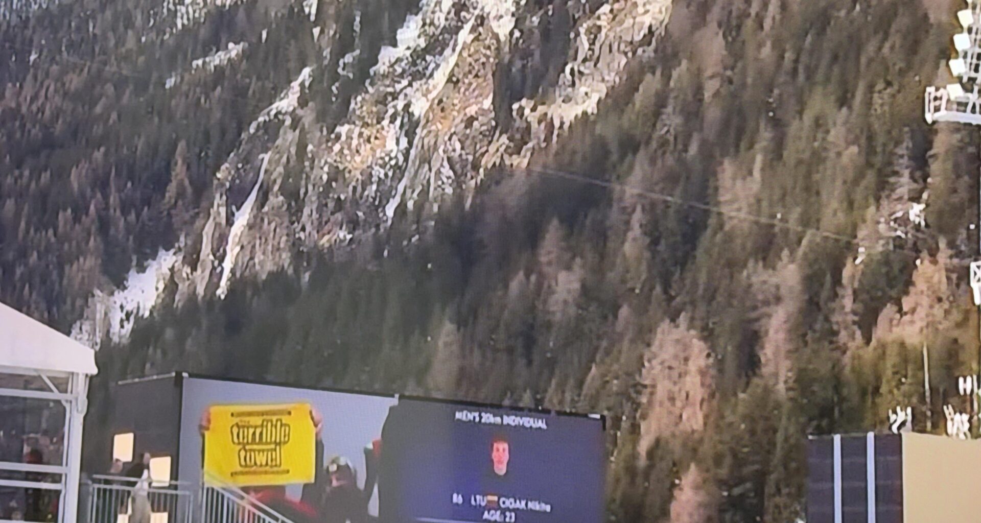 Which one of you is this at the Men’s 20K Biathlon in Italy??