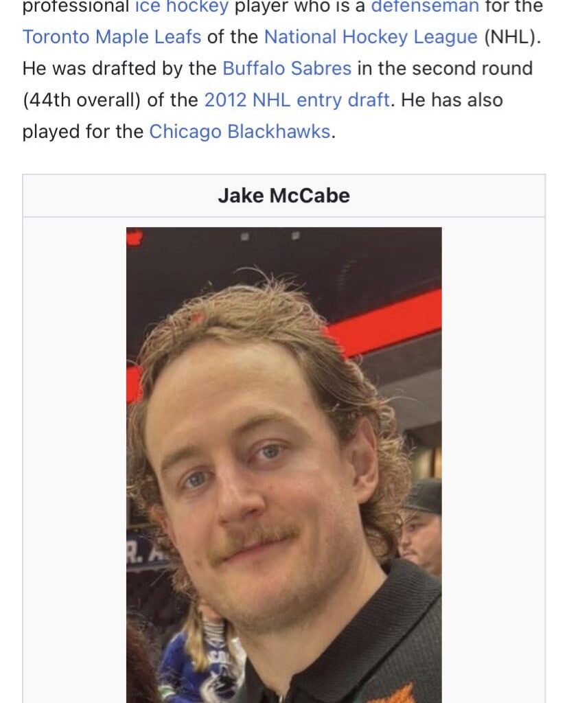 Why is McMann the face of McCabe’s wiki page