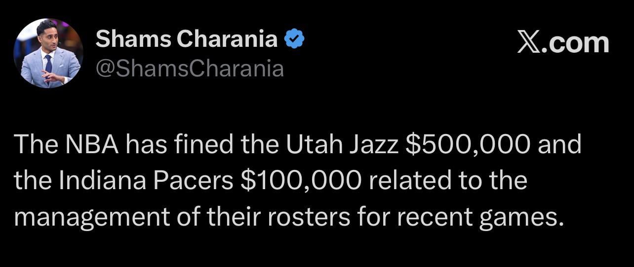 Apparently, you’re not allowed to intentionally blow a 17 point lead in the pursuit of tank. Anyone know what the Pacers did?