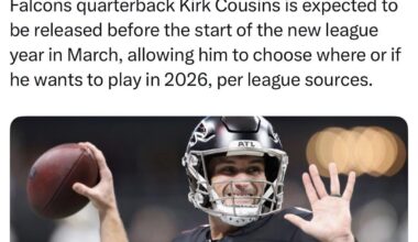 Kirk Cousins to be released start of the league year
