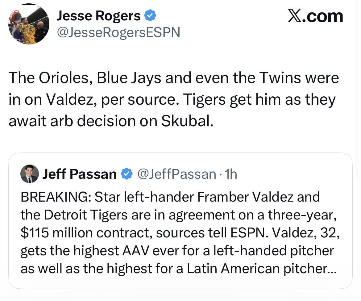 Like Freddy Peralta, the Twins were allegedly “in on” Framber Valdez
