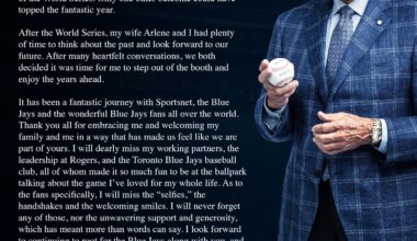 The legendary broadcaster Buck Martinez have announced his retirement