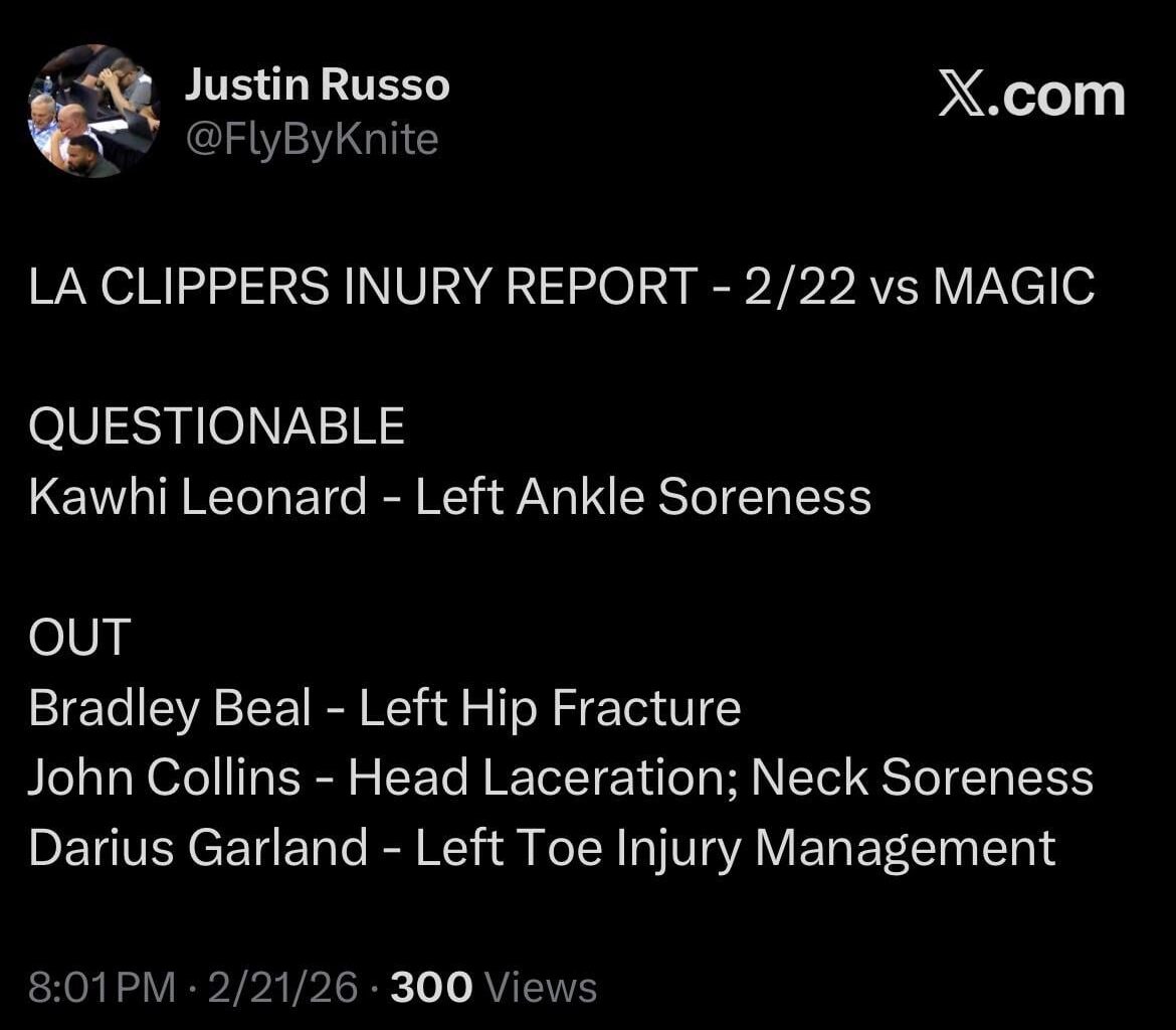 Injury Report