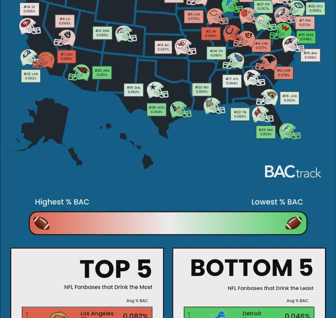 Lions' fanbase is apparently the least drunk fanbase in the entire league