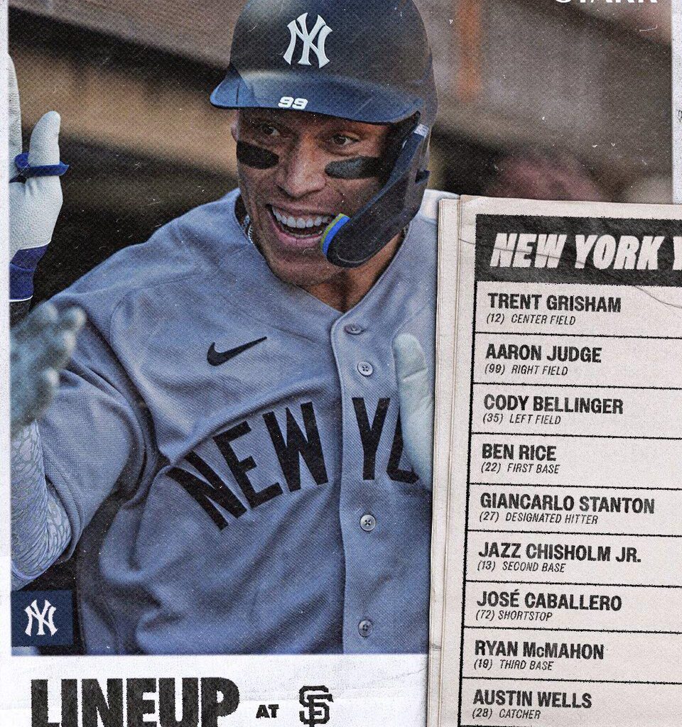 (Yankees) Series Finale in San Francisco.