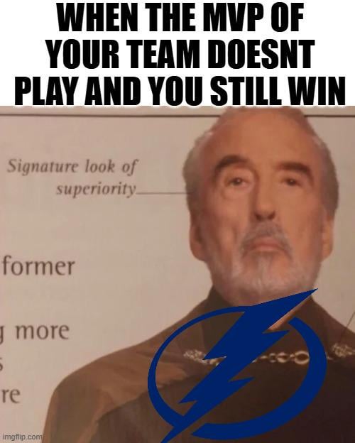 Wait.. Kuch was sick? And we still won? LFG! #1 in the East coast! Go Bolts!