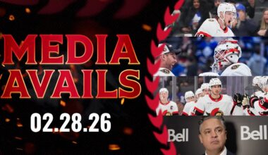 Drake Batherson, Dylan Cozens, Linus Ullmark, Travis Green Postgame Media vs TOR