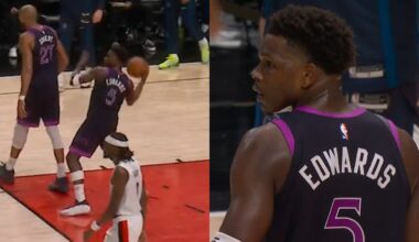 Anthony Edwards fined $25,000 after full court shot hits security guard 😬