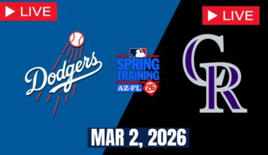 MLB LIVE! Colorado Rockies vs Los Angeles Dodgers | Spring Training 2026 | Full Game 3/2/26