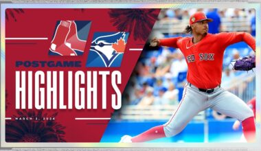 RED SOX HIGHLIGHTS: Red Sox vs Blue Jays - Johan Oveido Makes Stellar 2nd Start in Spring Training