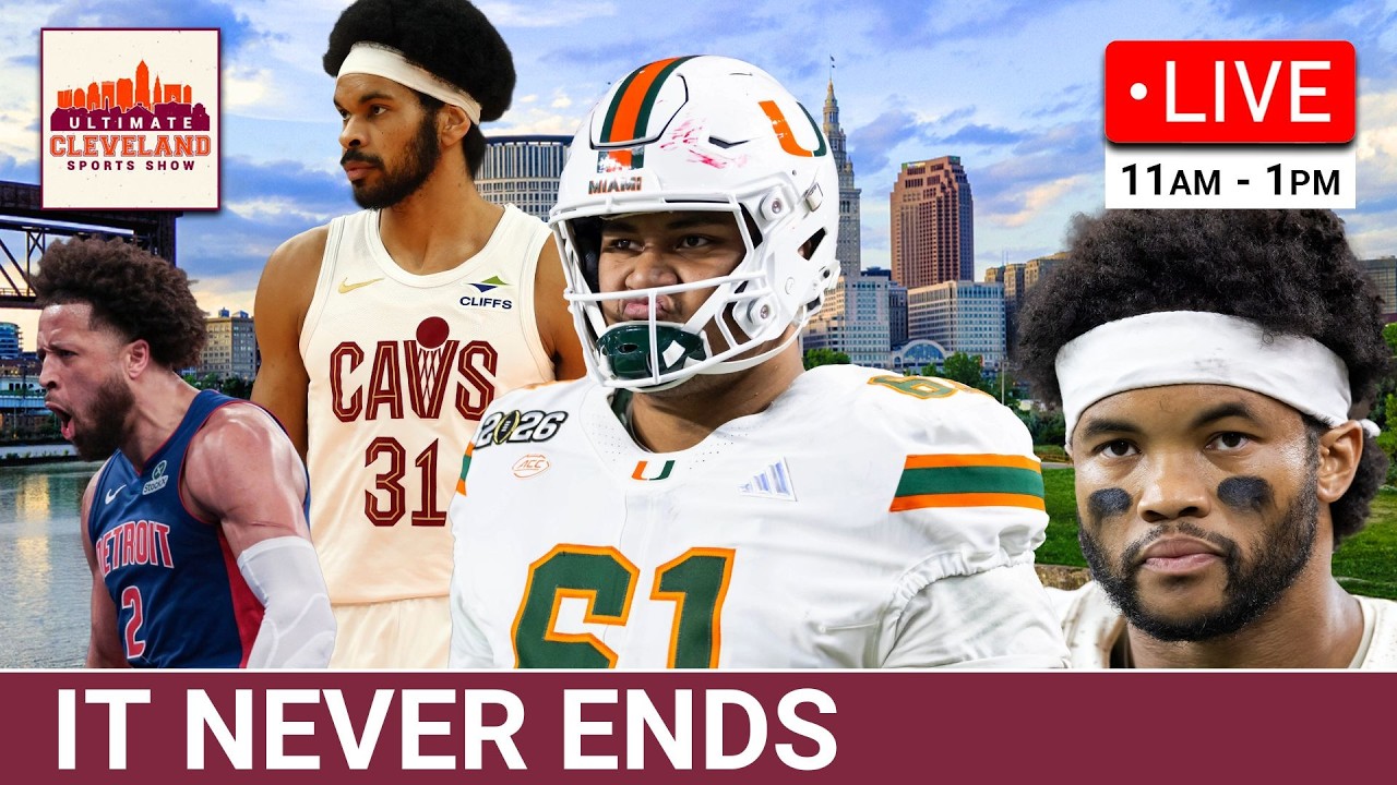 Cavaliers vs. Pistons reaction, Kyler Murray rumors, Browns mock draft projections & Guardians prep