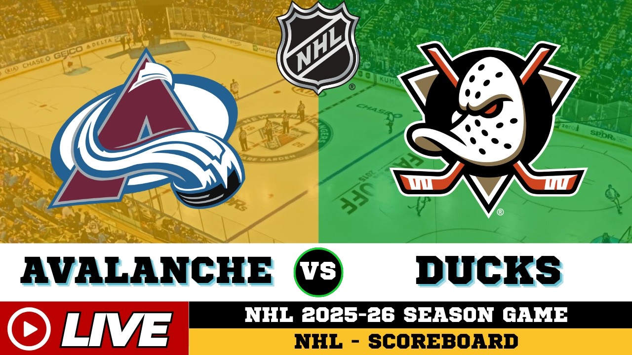 🔴LIVE : Colorado Avalanche Vs Anaheim Ducks | NHL 2026 | NHL Live SCOREBOARD